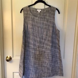 J. Jill Black/White random plaid linen tunic med